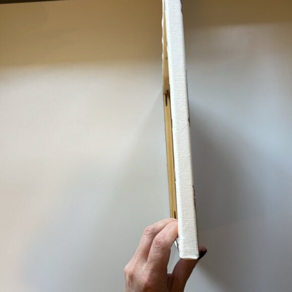 🎀✨ Hand-Painted Pink Glitter Polka Dot Canvas Art | Modern Wall Decor | 16x12" - Picture 7 of 7